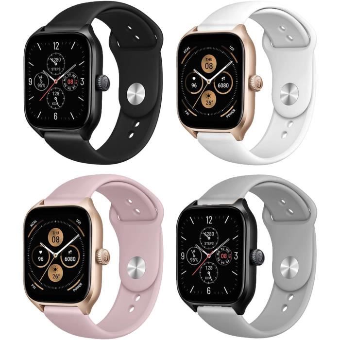 Oumida 3 Cinturini In Silicone 20mm Per Amazfit GTS 4, GTS 2, GTS 3, Bip U Pro, Bip S – Sgancio Rapido, Morbido E Traspirante