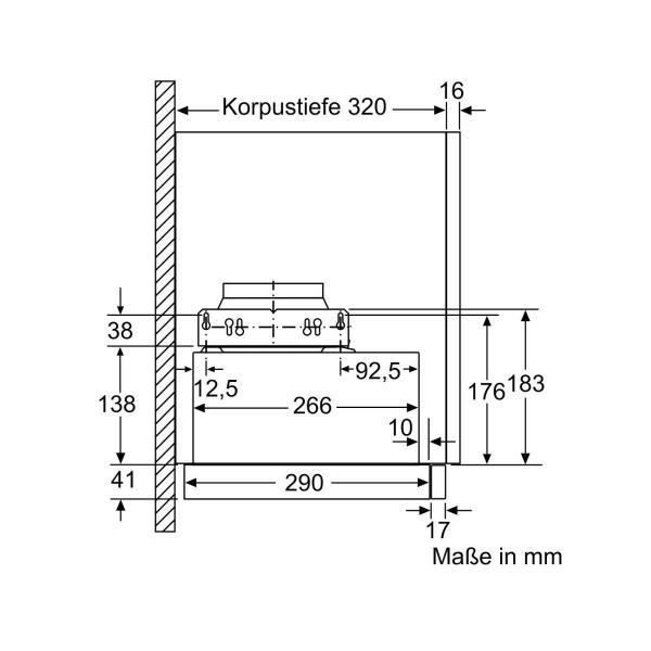 Hotte tiroir SIEMENS LI63LA526 60 cm LED 2x15W 3500K 328 m³ h