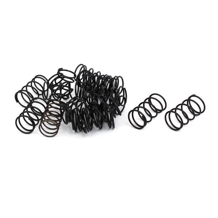 Ressorts à Compression Uxcell - 20 Pièces - 1.2mm Diamètre Fil, 10mm Diamètre Extérieur, 50mm Longueur - Noir