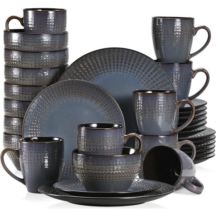 Vancasso BUBBLE Series 16 Piece Porcelain Dinnerware Set For 4 People