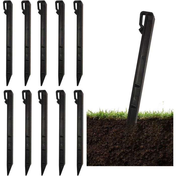 50 Piquets Spirale Métal Pour Bordure Paysagère - Pointes D'Ancrage 20 Cm Pour Pelouse, Pavé, Jardin