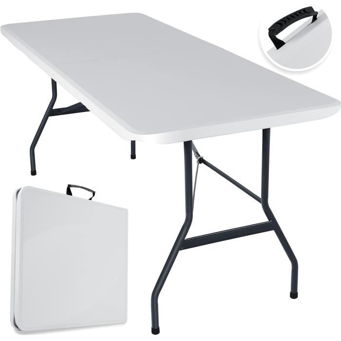 SER Table de Buffet Table Pliante en Plastique 183x76 cm Table de ...