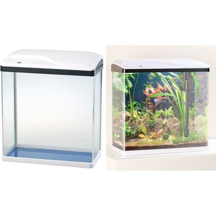 Comparer les prix de SweetyPet : Aquarium Nano complet avec pompe, filtre et éclairage LED - 40 L