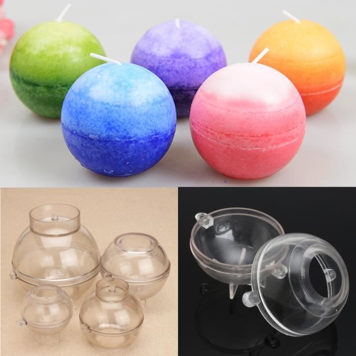 Lot De 4 Moules En Silicone Boule De Noël - Pour Bougies, Savon, Résine, Chocolat, Décoration