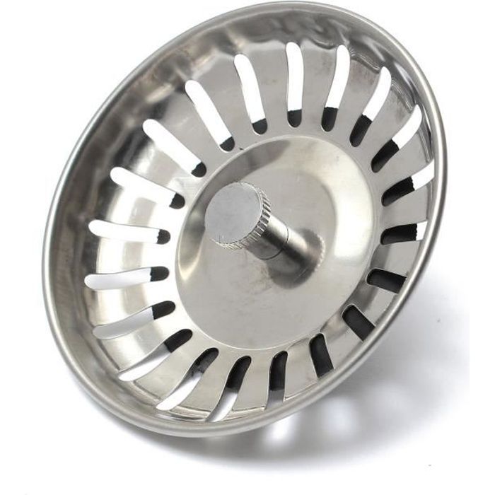 Diamètre: 78mm Bouchon Evier INOX JeoPoom Filtre Évier Cuisine Compatible avec La Plupart des Éviers Filtre à Évier en Acier Inoxydable Bouchon d Evier