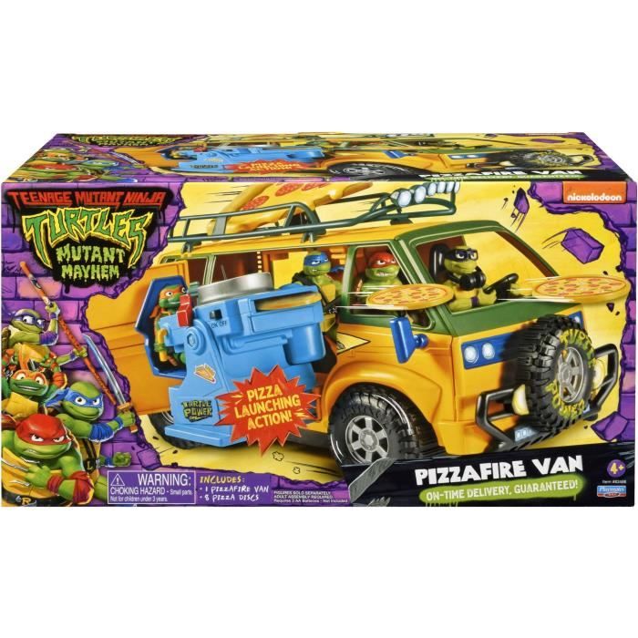 Véhicule miniature - TMNT - Les Tortues Ninja - Camion de combats, Lance pizza motorisé