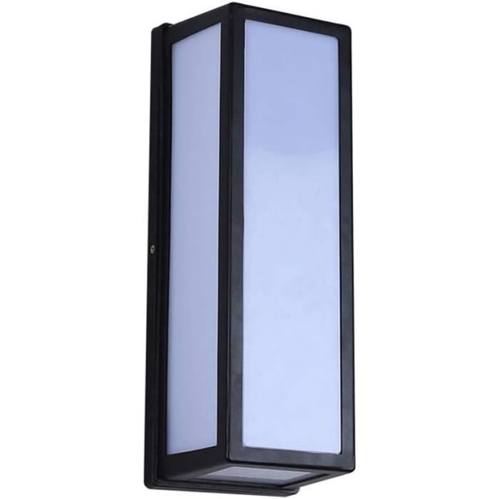 Applique Murale Extérieure LED 18W IP65 | Éclairage Blanc Chaud 3000K, 1800 Lumens Pour Balcon, Jardin, Garage | Noir