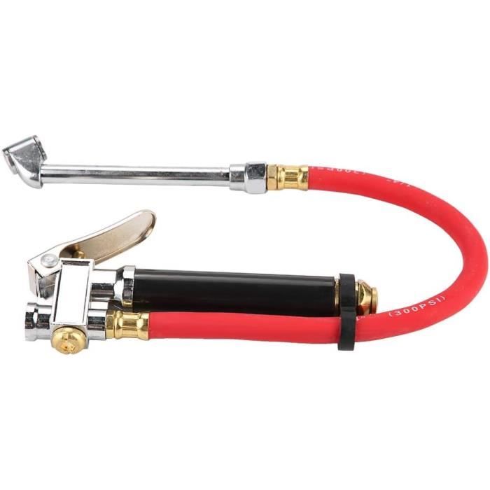 Tuyau De Gonflage De Pneus - 37.5 Cm - Filetage 13 Mm - Pour Vélo, Moto, Voiture - Caoutchouc Et Métal