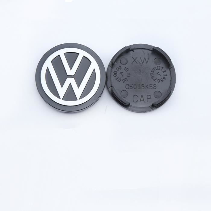 Lot de 4 centre de roue cache moyeu Remplacement pour Volkswagen 58mm（C5013K58）
