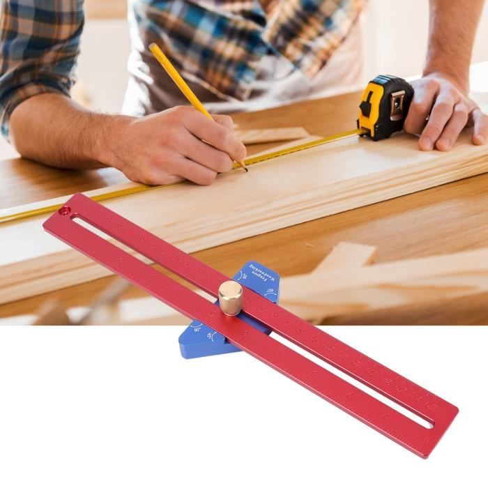 Localisateur De Règle Pour Travail Du Bois - Jauge De Marquage à 45°, Haute Précision - Compatible Règles Acier 24,5-30mm