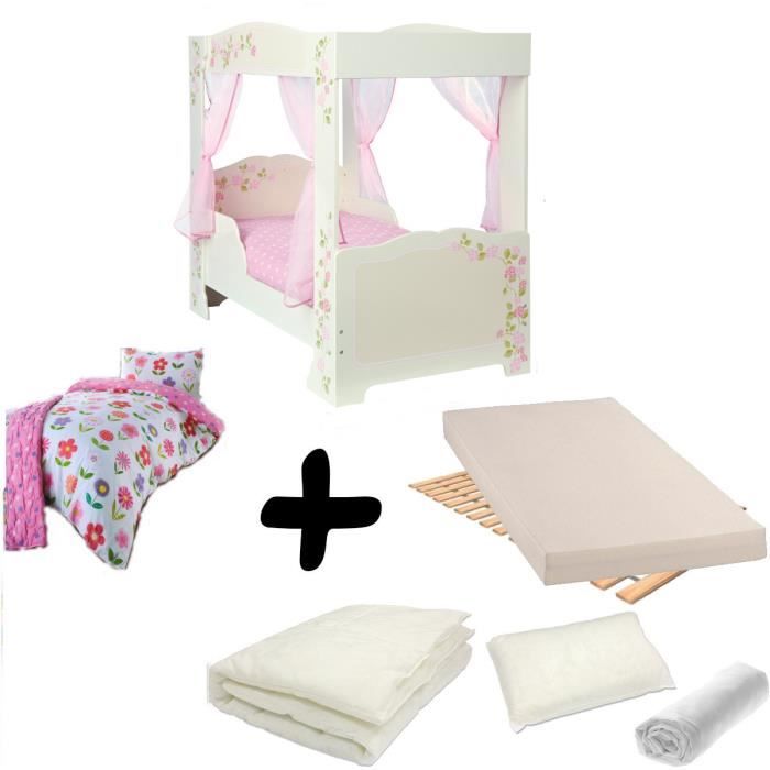 Ciel De Lit Princesse Fille - Baldaquin Blanc Avec Étoiles, Moustiquaire Respirante Pour Chambre D'Enfant