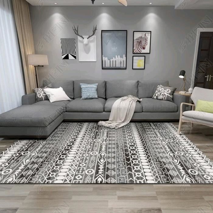 Tapis salon 120*200cm grand tapis berbere géométrique pour chambre