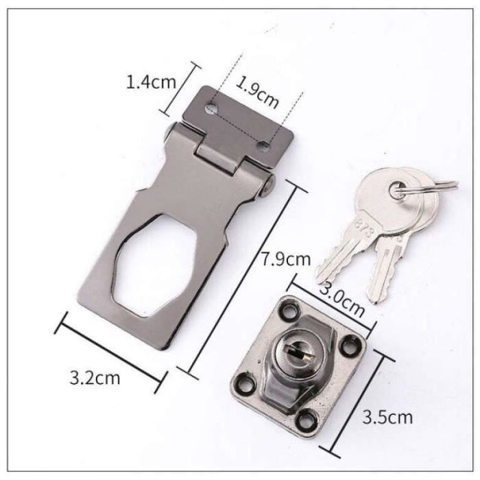 PJW08272BLOQUE PORTE,Loquet de sécurité autobloquant en acier inoxydable, verrouillage à
