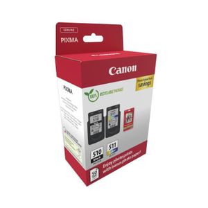Cartouches D'encre Remanufacturées CL511 Couleur Et PG510 Noir Pour Canon Pixma MP272 - Neuf