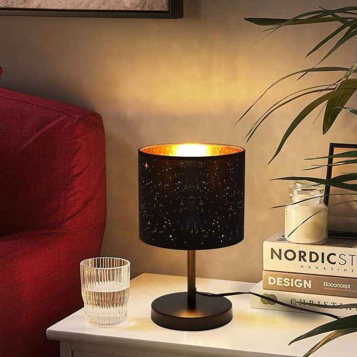 21x37cm Creative Petite Lampe De Table For Salon Tissu Abat-Jour