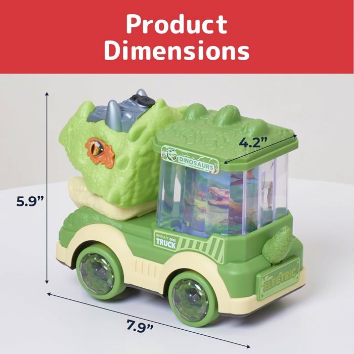 Camion dinosaure pour enfants - Avec lumières et sons - 4 petits véhicules dinosaures - 3 ans et Camion dinosaure pour enfants - Avec lumières et sons - 4 petits véhicules dinosaures - 3 ans et