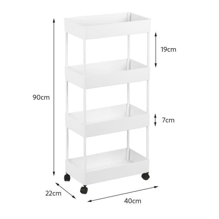 Chariot Organisateur Jouets Avec Roues – Étagère De Rangement Multi-niveaux Pour Salle De Jeux (dimensions Modulables, Couleur Macaron) - 5