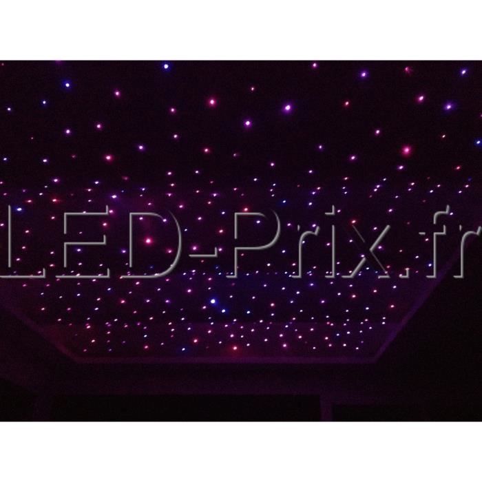 Kit Fibre Optique Ciel étoilé 18W - 400 Points - 2-4m - LED Blanc Chaud - Neuf