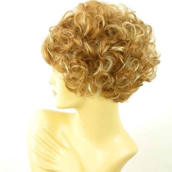 Perruque Courte Femme Eleonore F27613 Blond Foncé Méché Clair - Neuf Avec étiquettes, Synthétique Bouclé