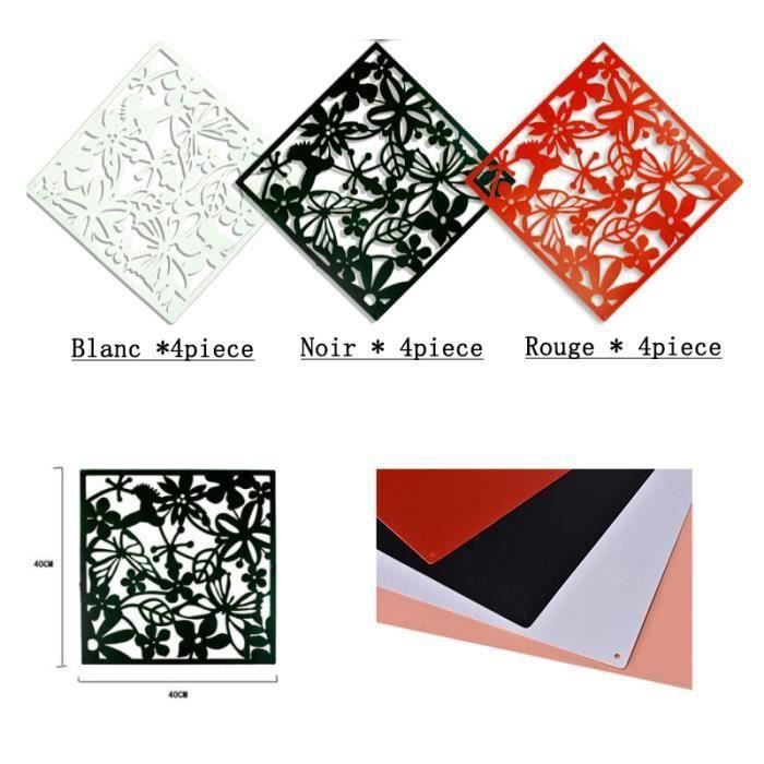 Lot De 24 Paravents Séparateurs De Pièce En PVC 40x40cm - Blanc - Intimité Et Décoration