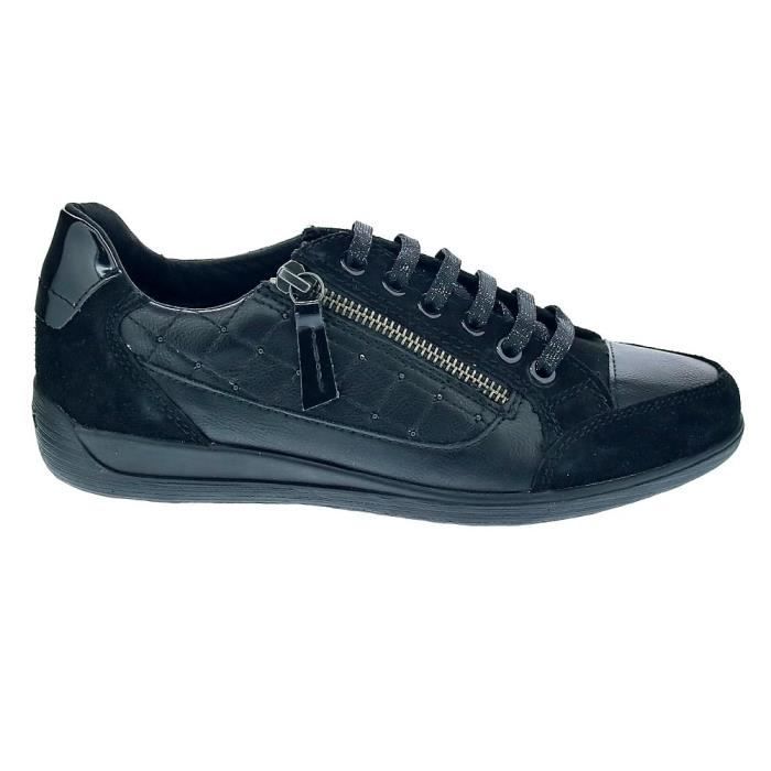 Baskets basses Geox Myria Femme Noir Noir Cdiscount Chaussures