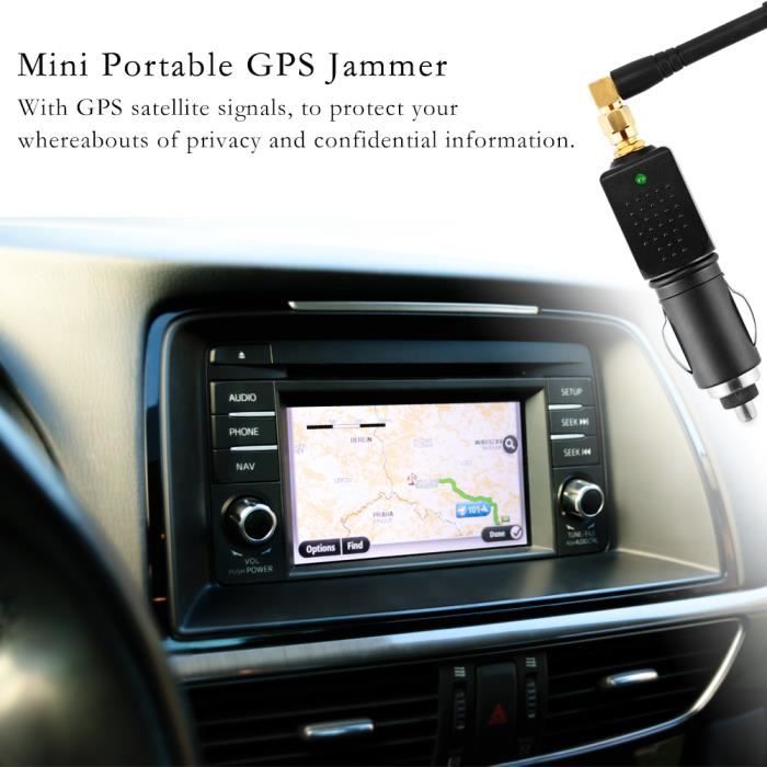 Mini Brouilleur de Voiture Garde Efficace GPS de Positionnement 2~15mètres.