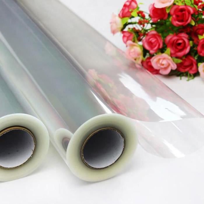 Rouleau Cellophane Transparent 32" X 50' - Épaisseur 3 Mil, Pour Emballage Cadeaux, Fleurs, Artisanat