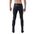 YONGHS-FR Pantalon Simili Cuir Homme Jeans Skinny Pants Legging Slim Fit S-XXL Noir-2
