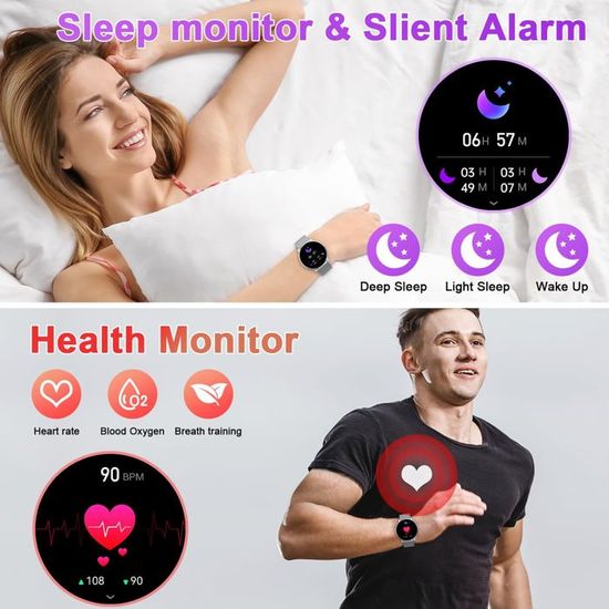 Montre Connectée COLMI P71 Or - Étanche Appels Bluetooth - Homme/Femme