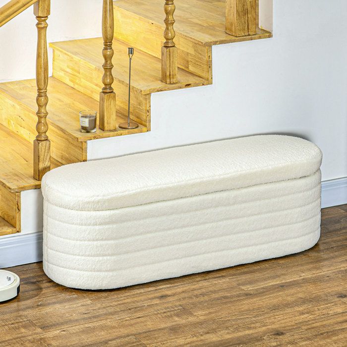 Banc, Banc Rembourré Avec Espace De Rangement, Aspect Velours, Banc De