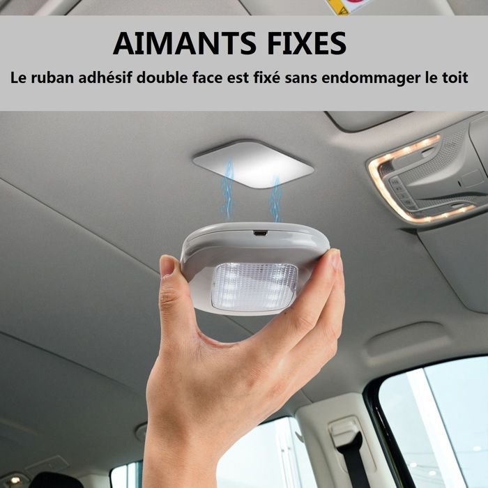 Teguangmei Plafonnier LED de Voiture, USB Rechargeable Voiture