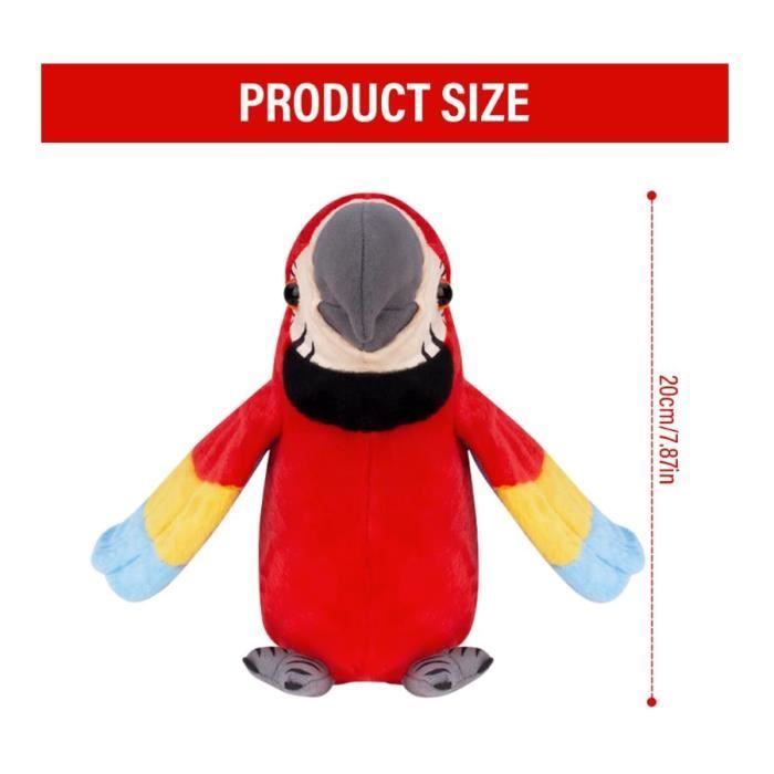 Perroquet En Peluche Aimantée Avec Boucle Magnétique – Jouet Décoratif Perroquet 12-15 Cm Pour Rideaux, Frigo, Bureau