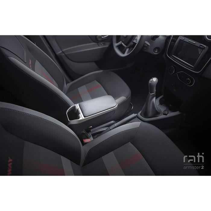 Rati Accoudoir Central Armster2 Pour Renault Captur 2013-2017 Argent - Avec Rangement, Sur-Mesure