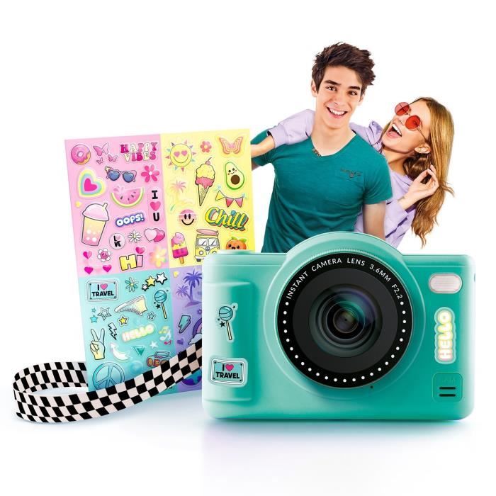 Appareil Photo Numérique Enfant Canal Toys – Double Objectif, 32 Mpx, écran LCD 2.4″, 20 Cadres, 5 Filtres, 4Go Inclus, Vert, Dès 8 Ans