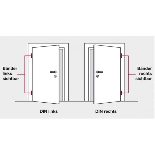 GedoTec Acier inox Poignée porte plat Rosace ronde PZ - profil matt ...