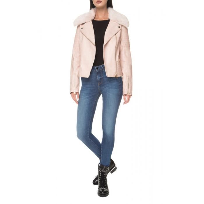 Veste en cuir guess discount femme