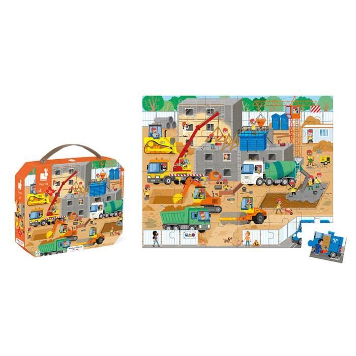 Puzzle enfant 4 ans - Puzzle saisons paysage, jouet enfant 4 ans JANOD