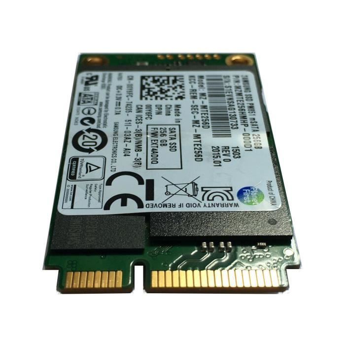 Disque SSD Interne Samsung 860 Evo SATA III mSATA 250 Go Noir et