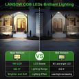Lampe Solaire Exterieur 160 COB LED avec détecteur de mouvement, étanche IP65 pour garage, jardin, cour-3