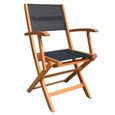 Table de jardin en bois extensible 2 fauteuils et 6 chaises 200-250cm-3