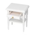 1:12 Mini table de chevet, Mini Modèle de décoration de chambre HB057-3