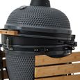 Kit de rôtisserie pour barbecue KAMADO - Brasero - Rôtissoire électrique 4 W - Acier inoxydable - 46 cm Argent-3