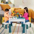 Ensemble de Table et Chaise pour Enfant - YRHOME - Table de Jeu Enfants avec 163 Blocs de Construction-3