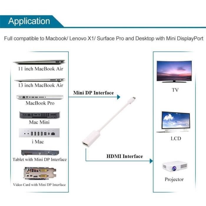 Adaptateur Mini-DisplayPort vers DisplayPort Lenovo