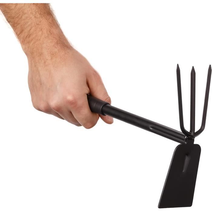 Serfouette Binette Trident MIVOS - Outil Jardin Double Fonction 7cm Pour Désherber Et Aérer