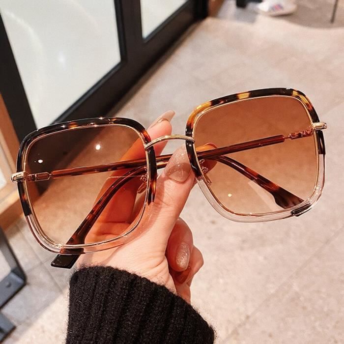Lunettes de soleil Vintage pour femmes monture de couleur degradee vert clair alliage surdimensi Blue Leopard No Case JO5530 Achat Vente lunettes de soleil Femme Cdiscount