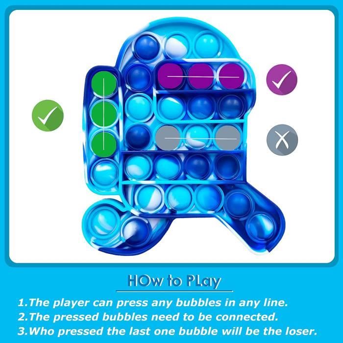 Nuyoah Poppit Antistress Fidget Toys Jeux Pas Cher Push-Pop Bubble