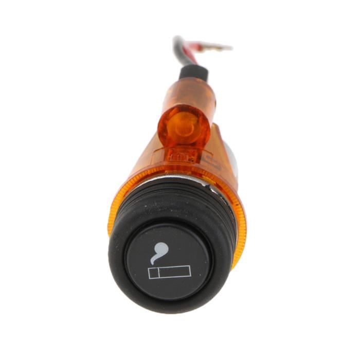 Allume-Cigare De Voiture Prise D'Alimentation 12V Avec Lumière 2.8mm Orange  - Cdiscount Auto