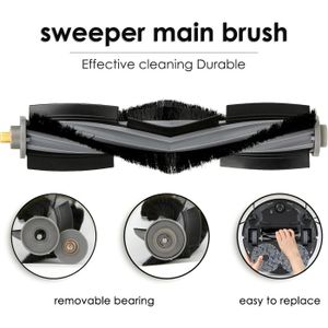 Kit De Pièces Détachées Pour Robot Aspirateur FAGOR FG2120 BL506W - 2 Brosses Latérales, 1 Brosse Rouleau, 2 Chiffons, 1 Filtre HEPA