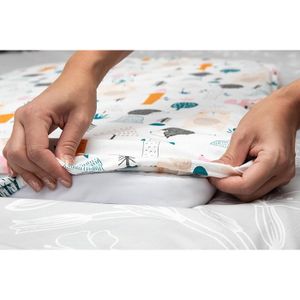 PTIT BASILE Drap housse bébé coton Bio berceau cododo 50x80 cm Blanc pas cher PTIT BASILE Drap housse bébé coton Bio berceau cododo 50x80 cm Blanc pas cher